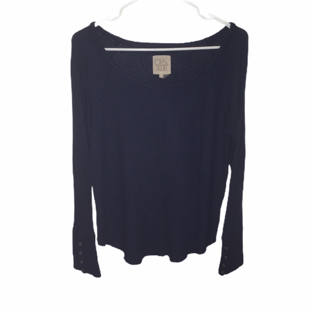 Chaser Waffle Knit Thermal Long Sleeve Top Large